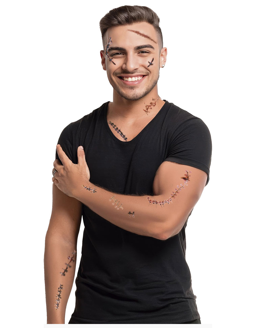Genähte Narben Tattoos