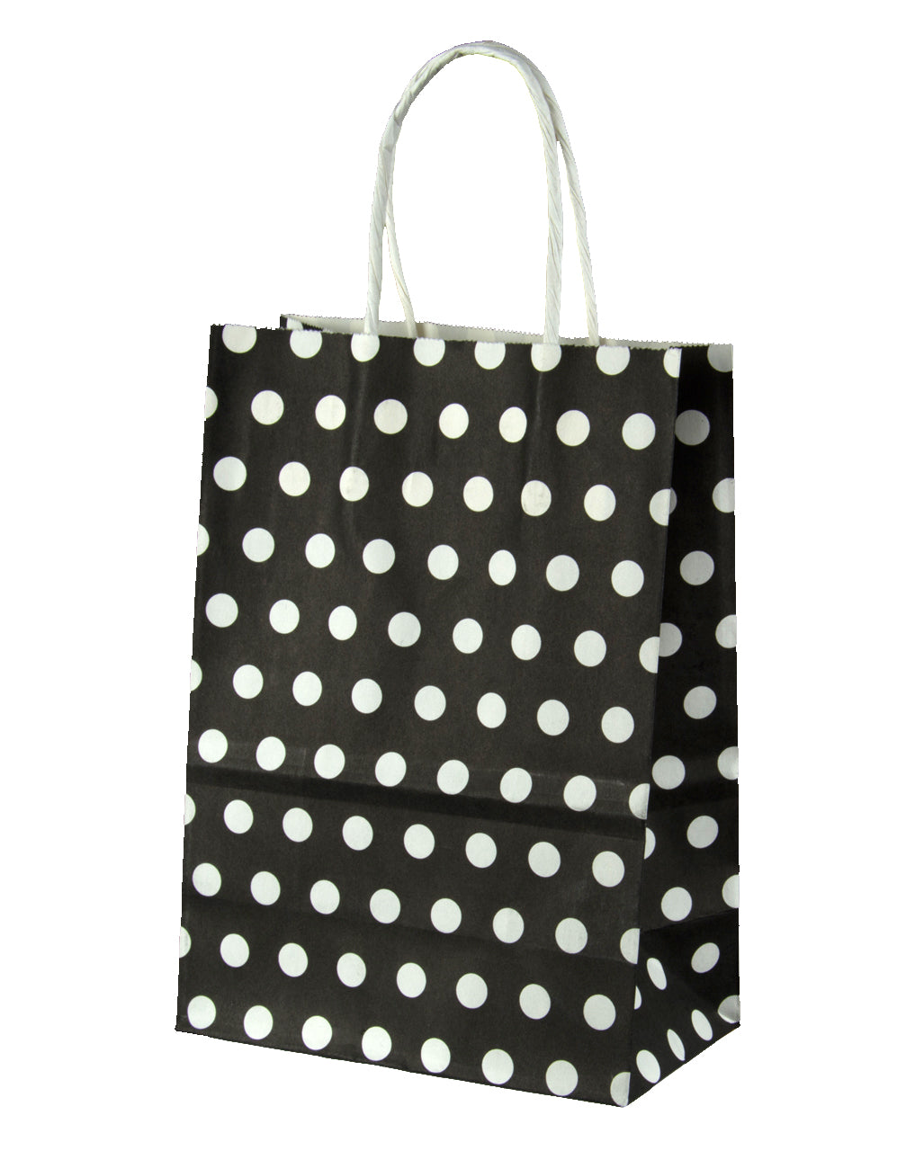 Schwarze Geschenktasche gepunktet klein