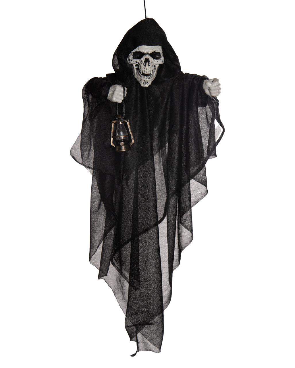Ghostly Phantom With Rag Cape & Lantern 50cm