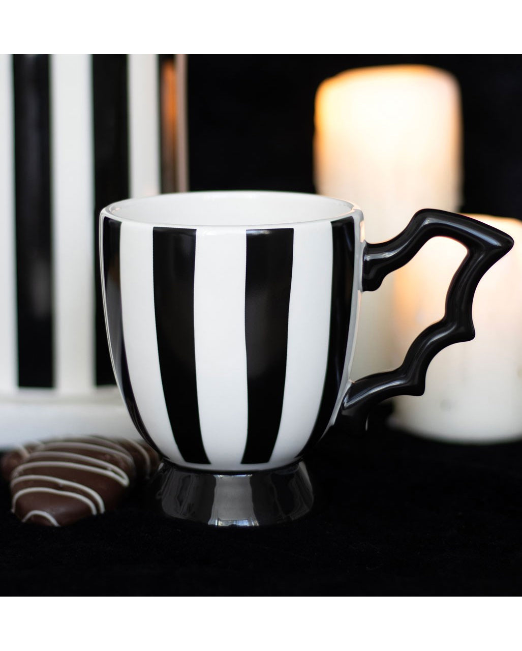 Gestreifte Fledermaus Flügel Teetasse 11cm