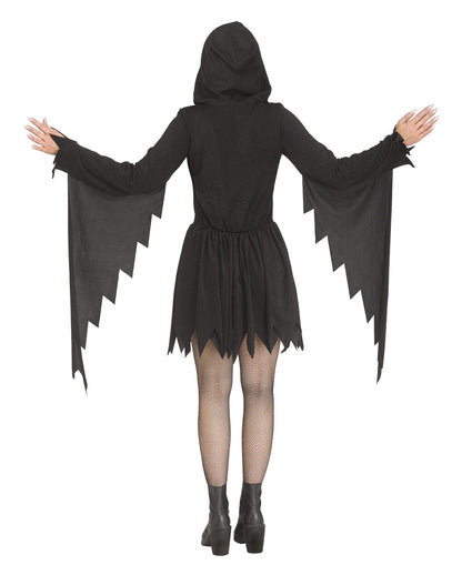Ghost Face Black Glitter Women's Costume with Mask
