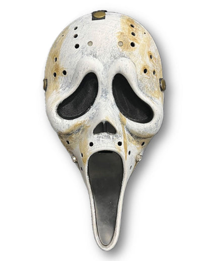 Ghost Face Distressed Hockey Maske