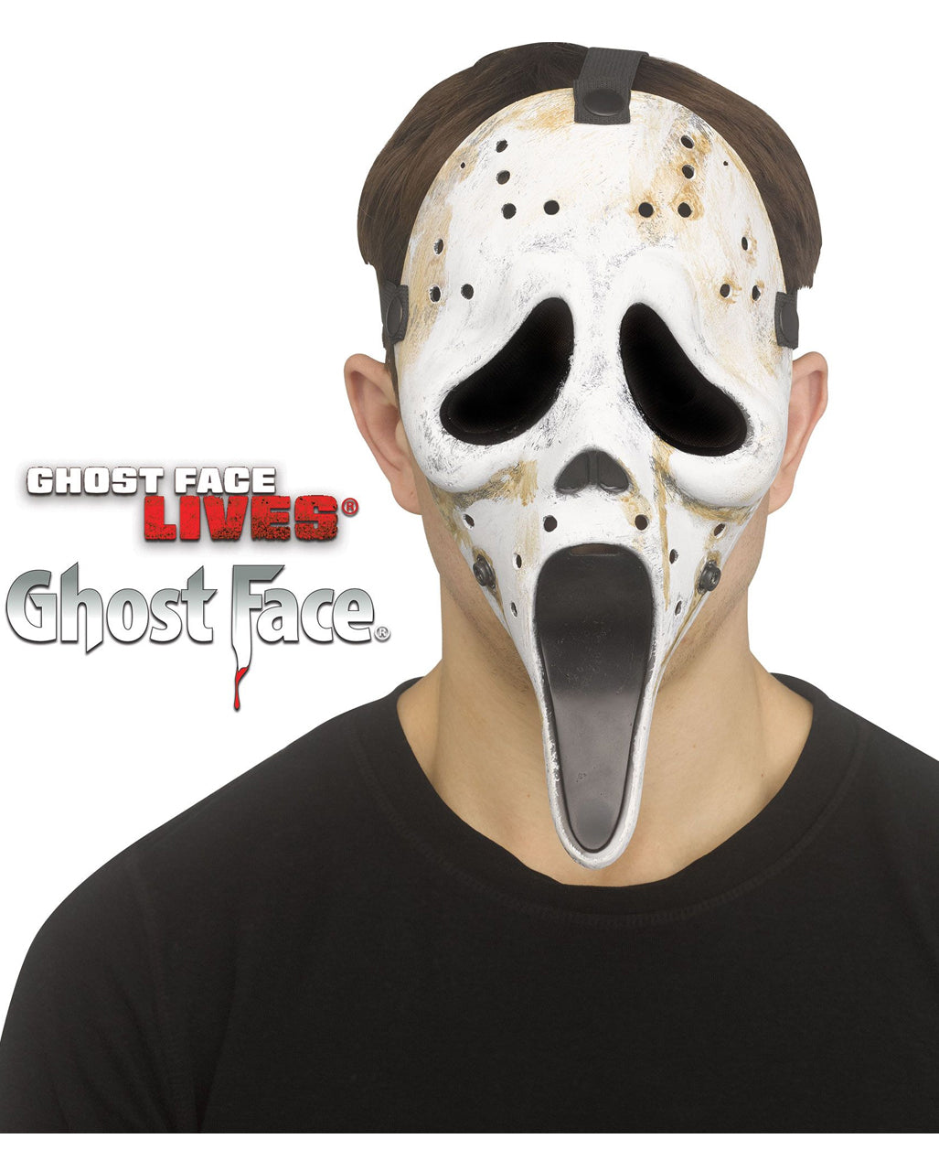 Ghost Face Distressed Hockey Maske