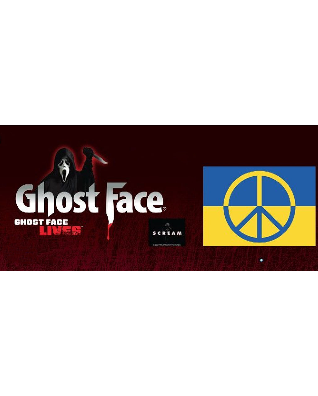 Maschera Ghost Face "Stop the War"