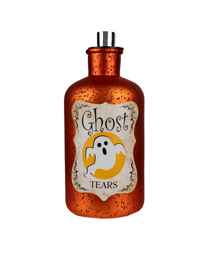 Ghost Tears Quecksilberglas Dekoflasche mit LED 18 cm