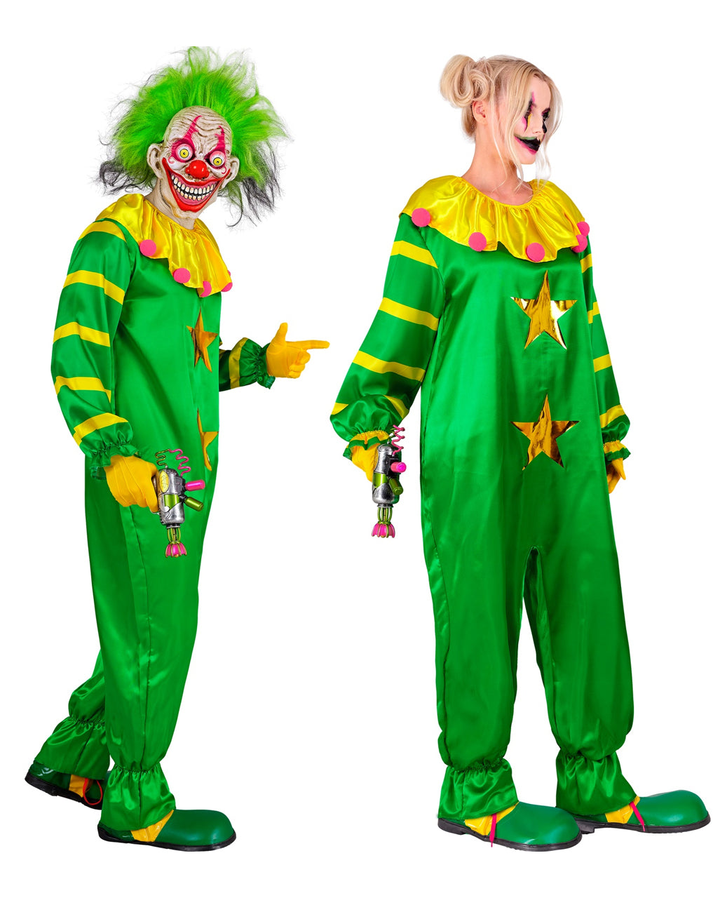 Giftgrünes Horror-Clownkostüm