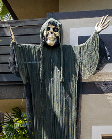 Gigantische Grim Reaper Hängedeko mit Licht 366cm