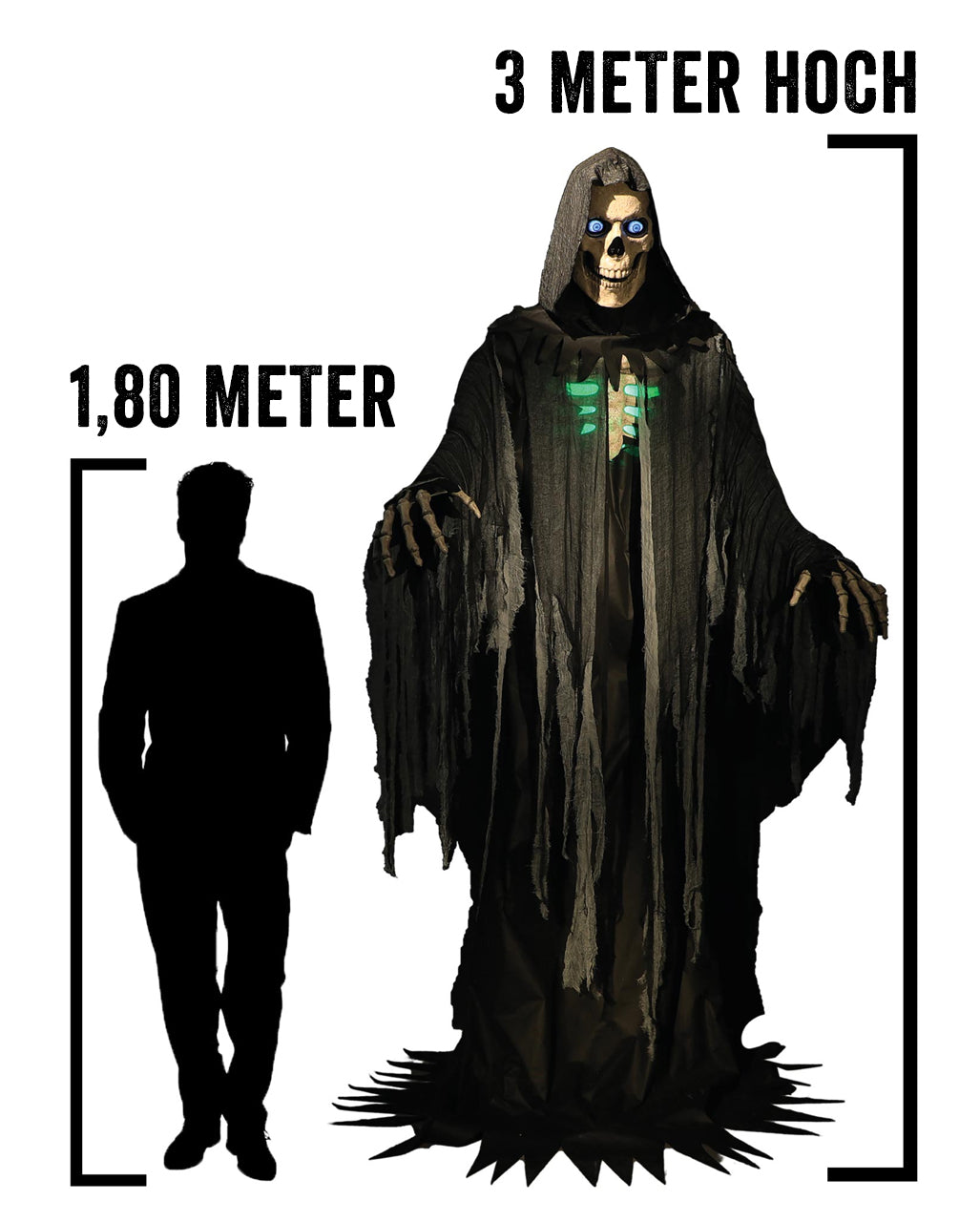 Gigantisches Skelett Phantom Halloween Animatronic