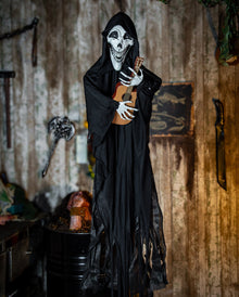 Gitarre spielender Skelett Reaper Animatronic 120cm