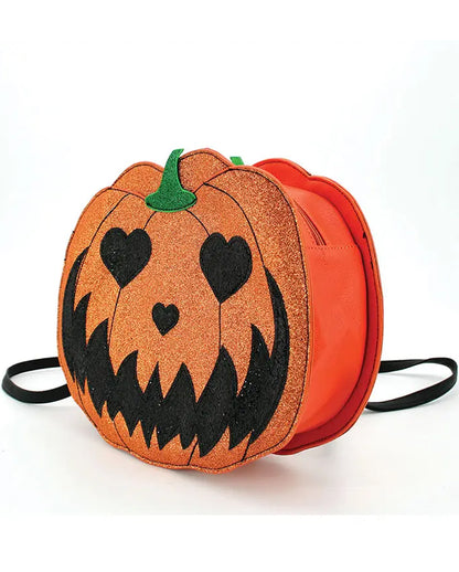 Glitter Halloween Kürbis Rucksack