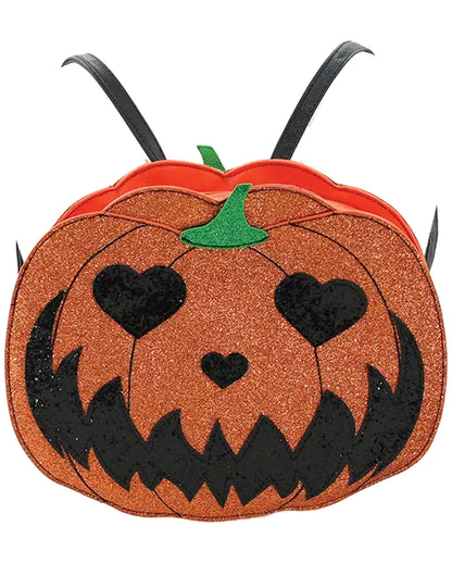 Glitter Halloween Kürbis Rucksack