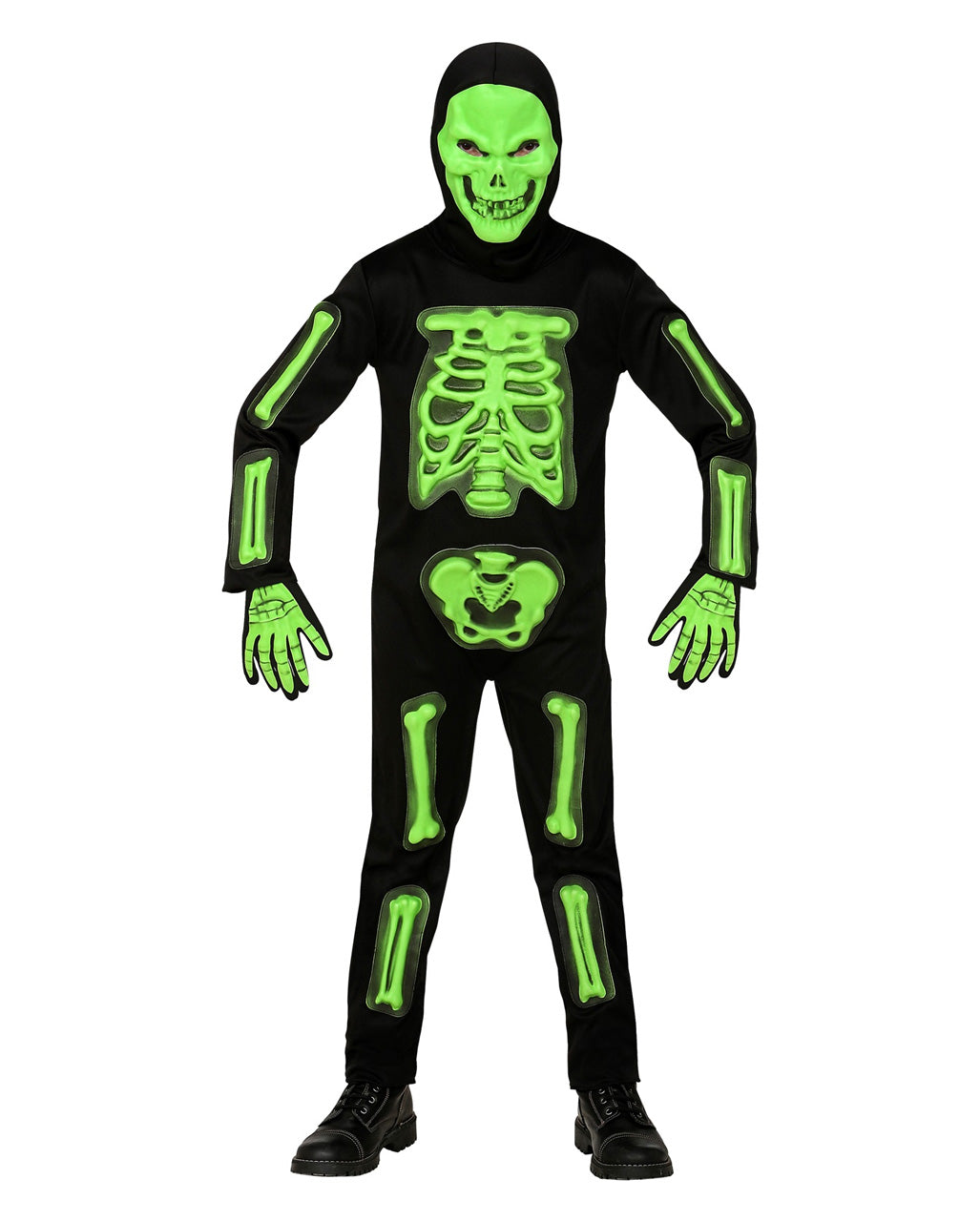 UV-Neon Skelett 3D Kinderkostüm
