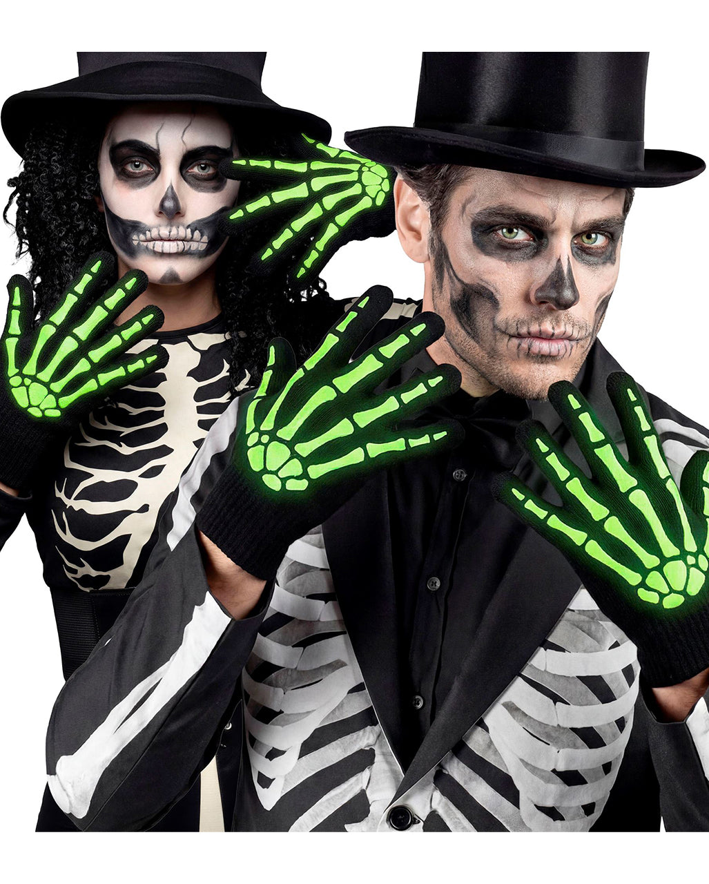 Glow in the Dark Skelett Handschuhe