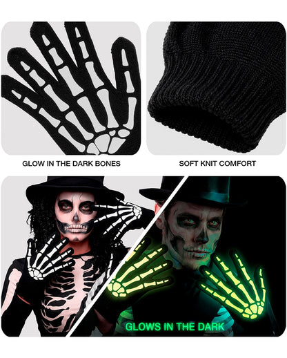 Glow in the Dark Skelett Handschuhe