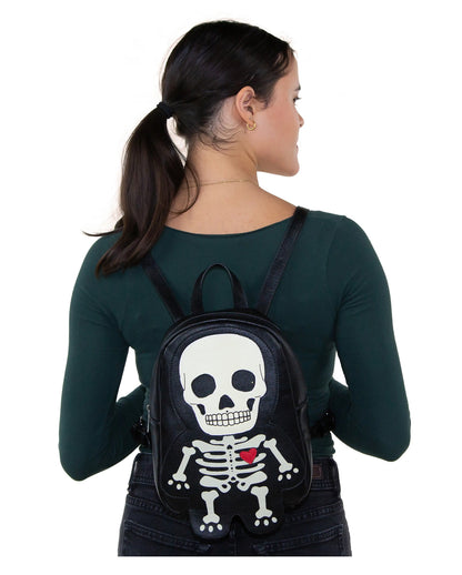 Glow in the Dark Skelett Rucksack
