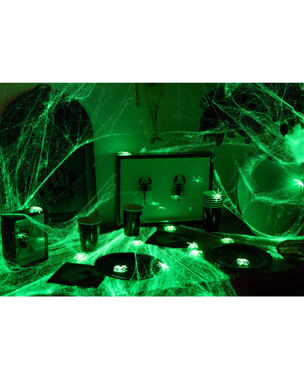 Glow in the Dark Spinnweben 100 g
