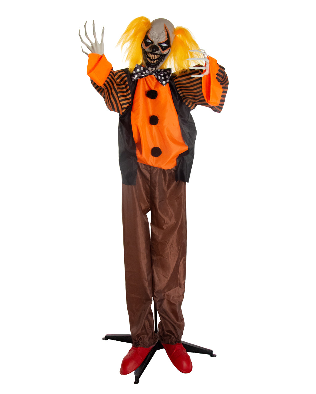 Gnarly Doodle Horror Clown With Movement, Light & Sound 163cm