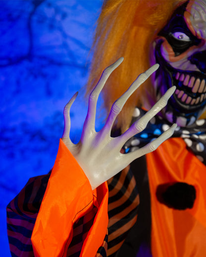 Gnarly Doodle Horror Clown With Movement, Light & Sound 163cm