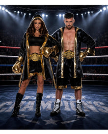 Golden Boxing Gloves for Costumes
