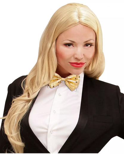 Golden Sequin Bow Tie