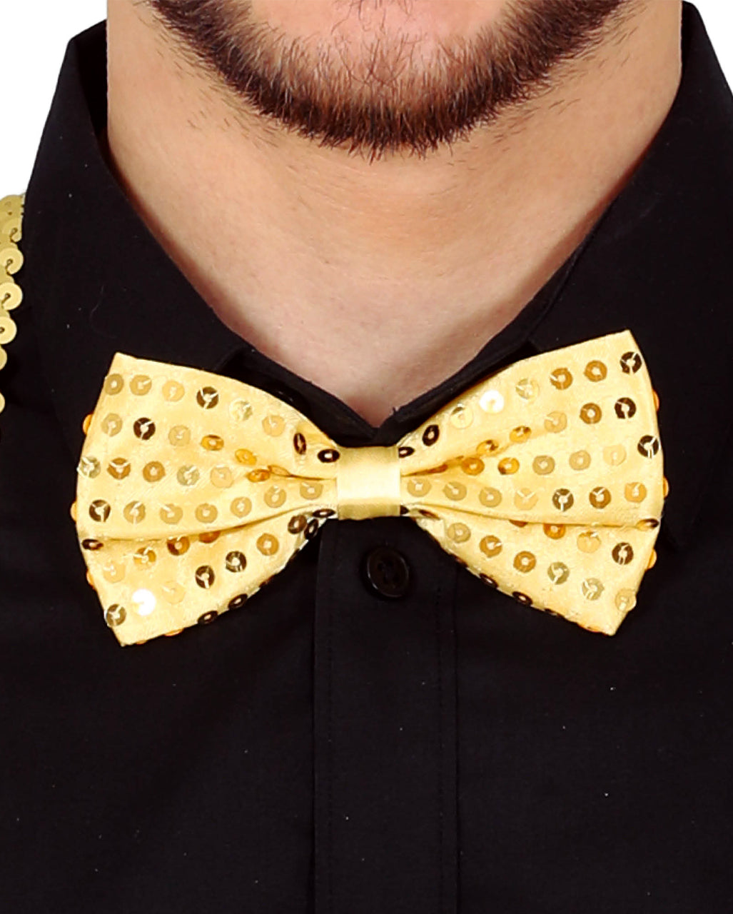Golden Sequin Bow Tie
