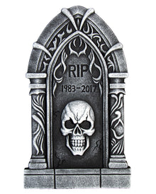 Gothic Cathedral Grabstein mit Totenkopf 66cm