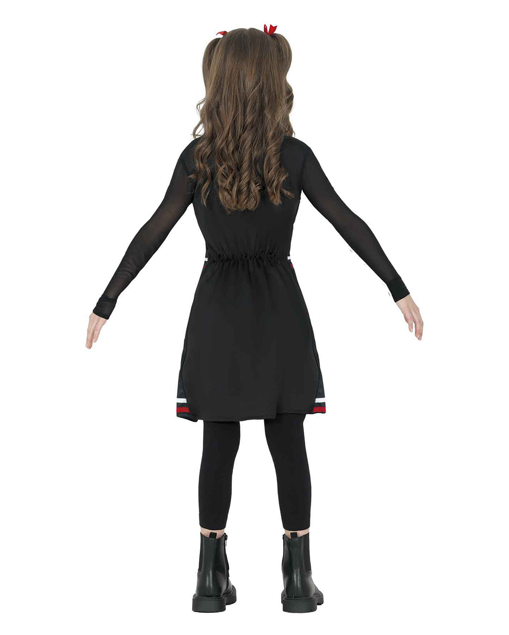 Costume da cheerleader gotico per bambini