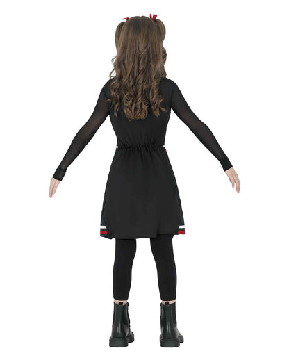 Costume da cheerleader gotico per bambini