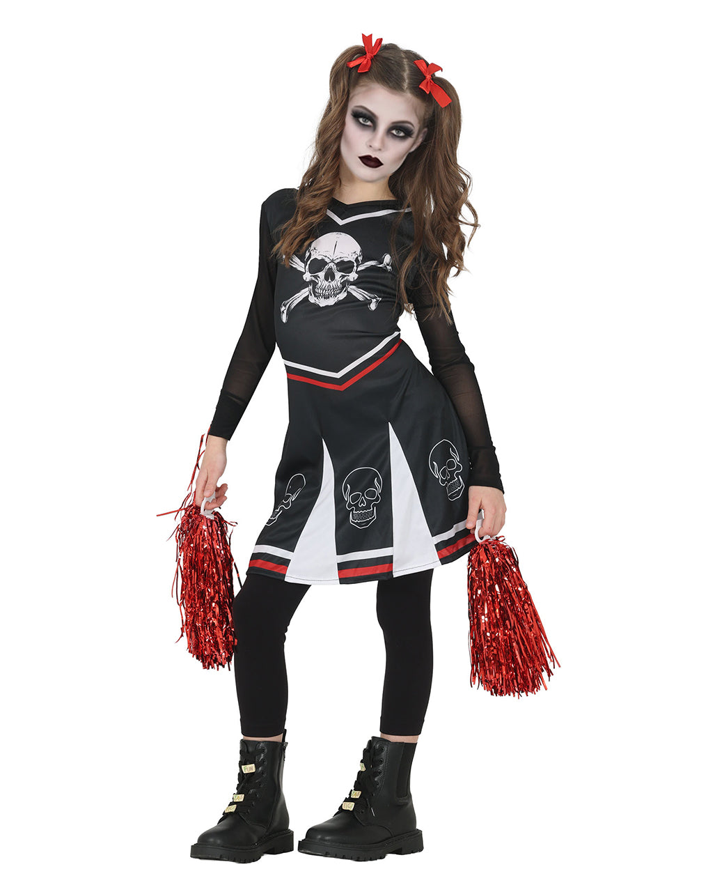 Costume da cheerleader gotico per bambini