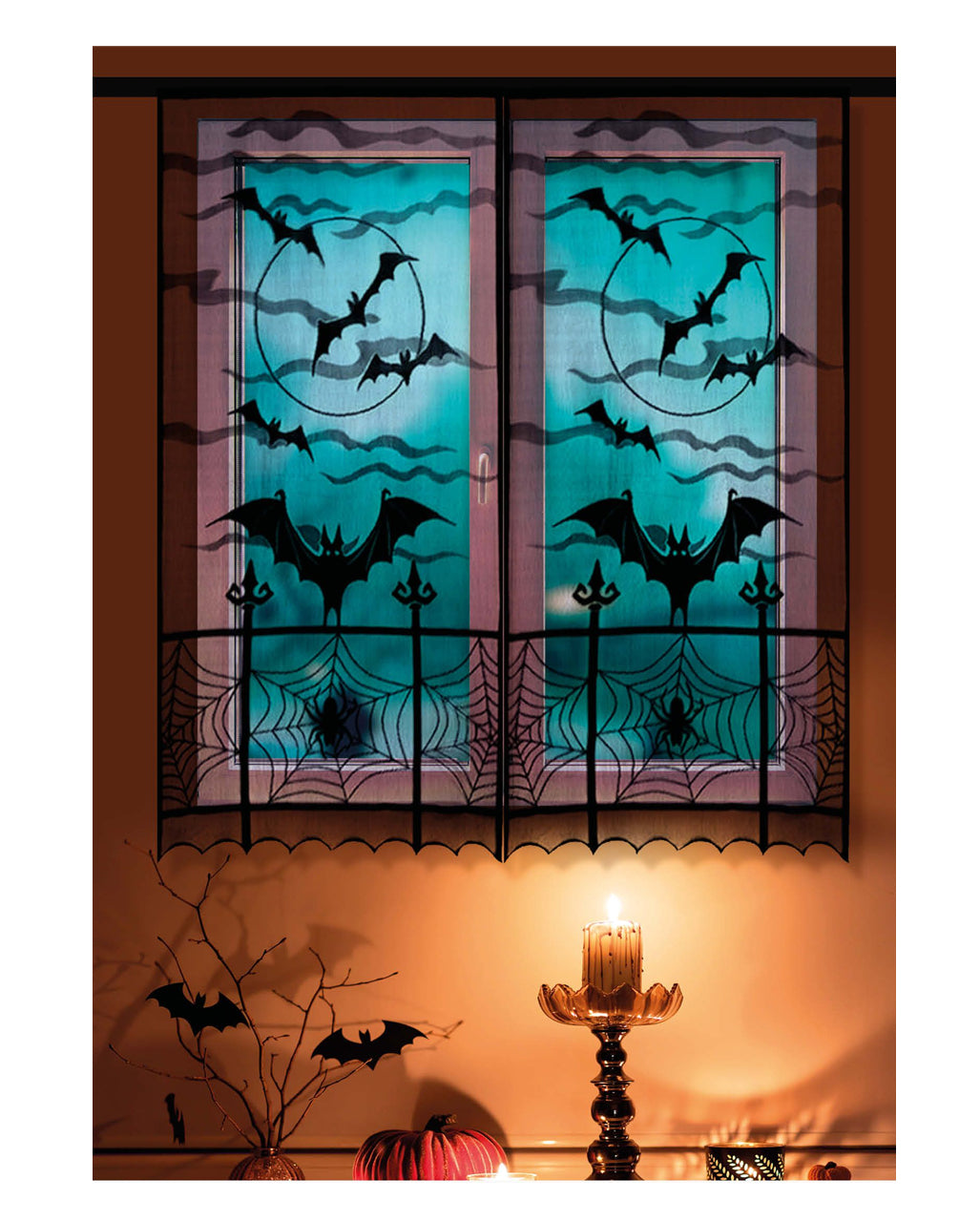 Gothic Fledermaus Fensterdeko 102x213cm