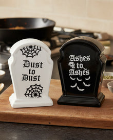 Gothic Grabstein Salz & Pfefferstreuer Set