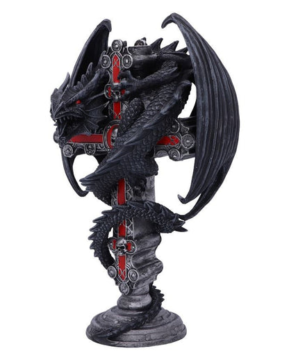 Gothic Drachen Kerzenständer 26,5cm