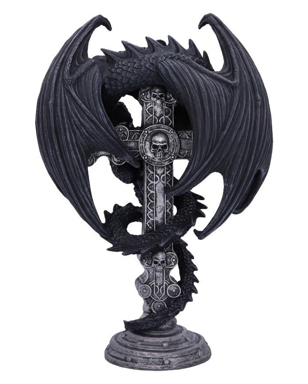Gothic Drachen Kerzenständer 26,5cm