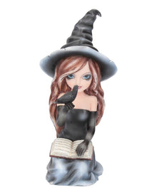 Gothic Hexe Regan mit Rabe 15cm