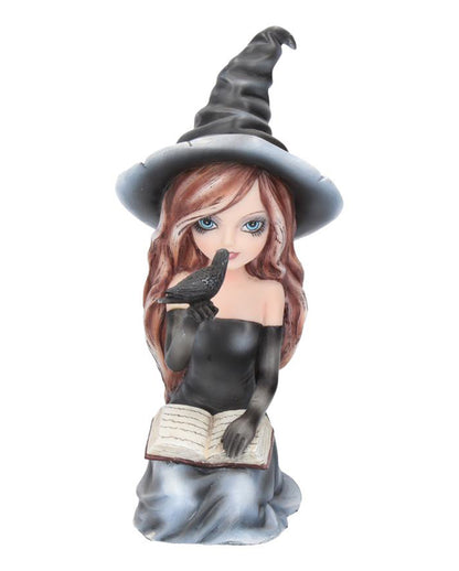 Gothic Witch Regan With Raven 15cm