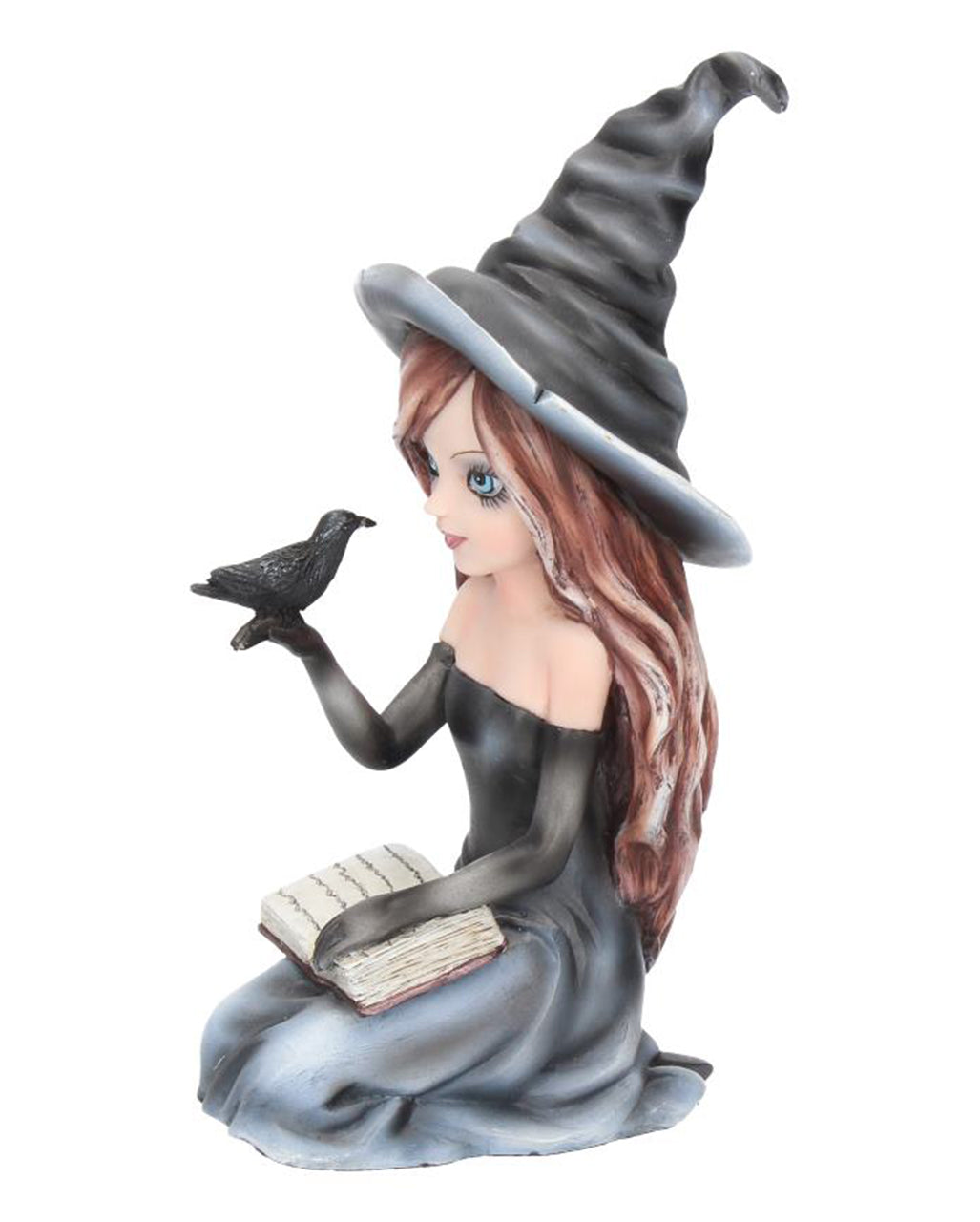 Gothic Witch Regan With Raven 15cm