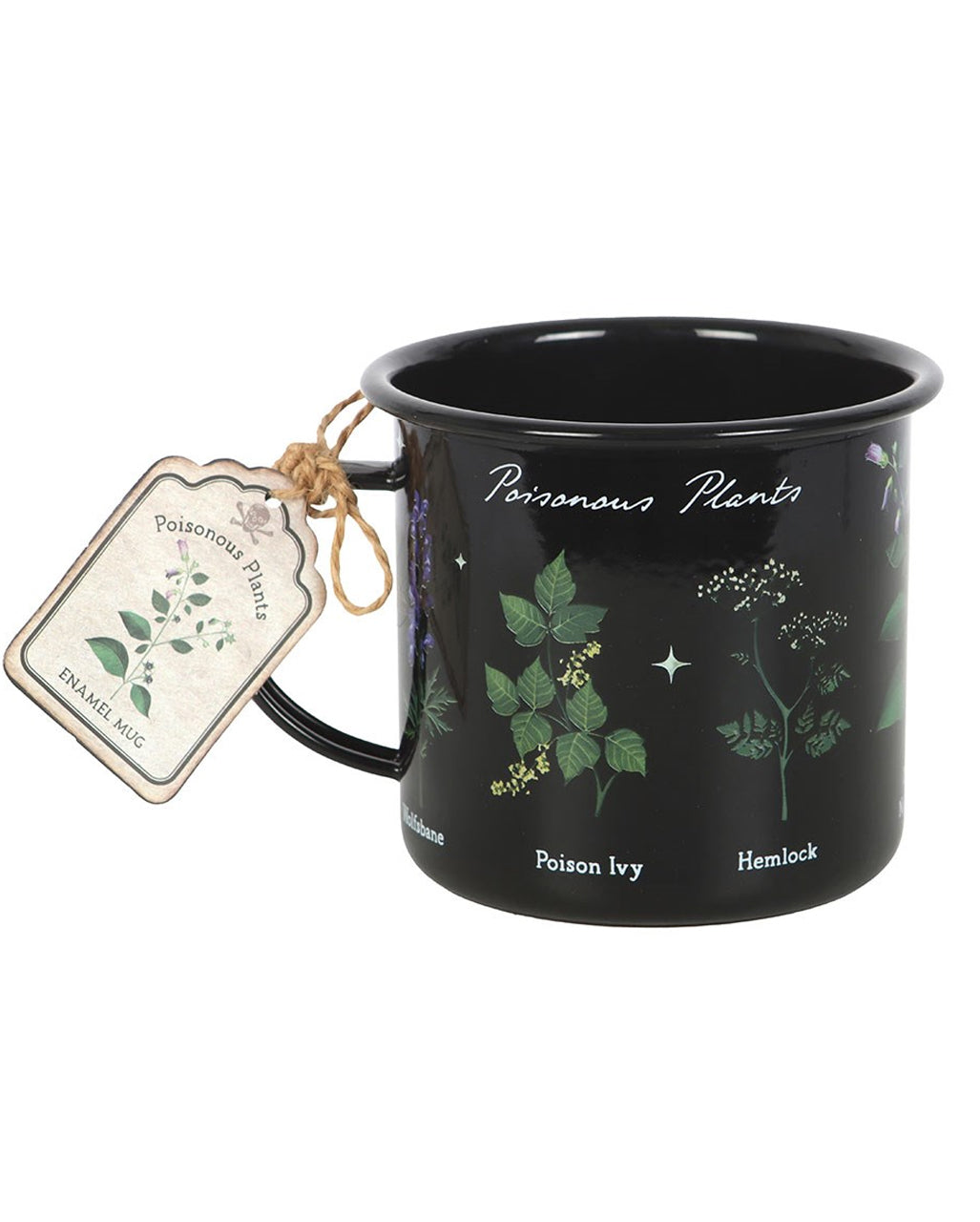 Gothic Kaffeebecher mit Giftpflanzen als Motiv