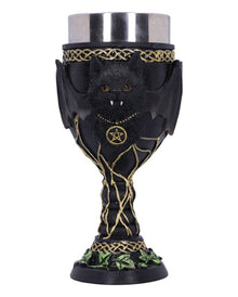 Gothic Trinkkelch mit Vampirkatze 17cm