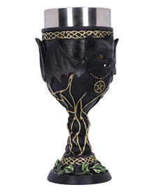 Gothic Trinkkelch mit Vampirkatze 17cm