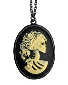 Gothic Kette Totenkopf Cameo schwarz