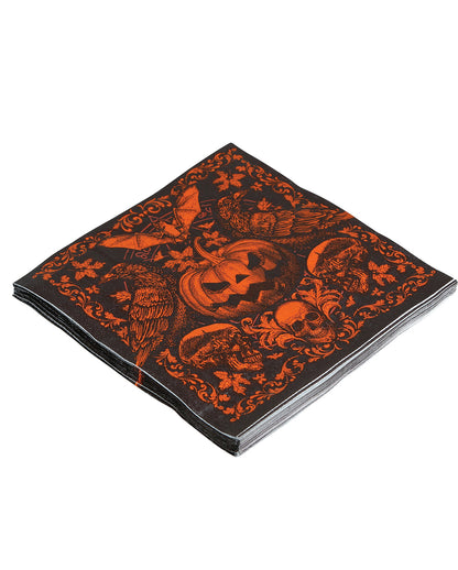Servilletas De Calabaza Gótica 20 Uds.