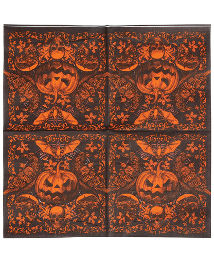 Servilletas De Calabaza Gótica 20 Uds.