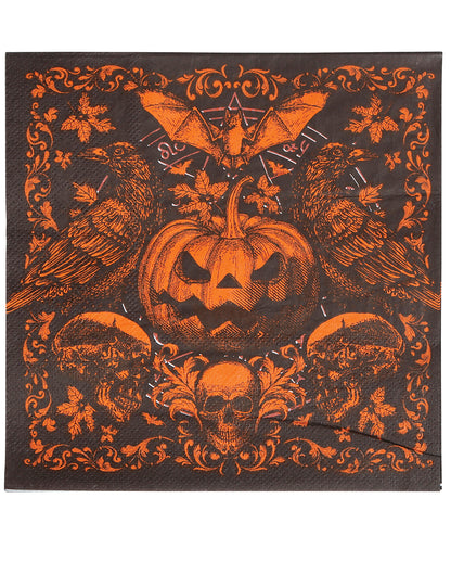 Servilletas De Calabaza Gótica 20 Uds.