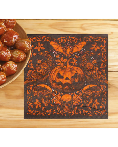 Servilletas De Calabaza Gótica 20 Uds.