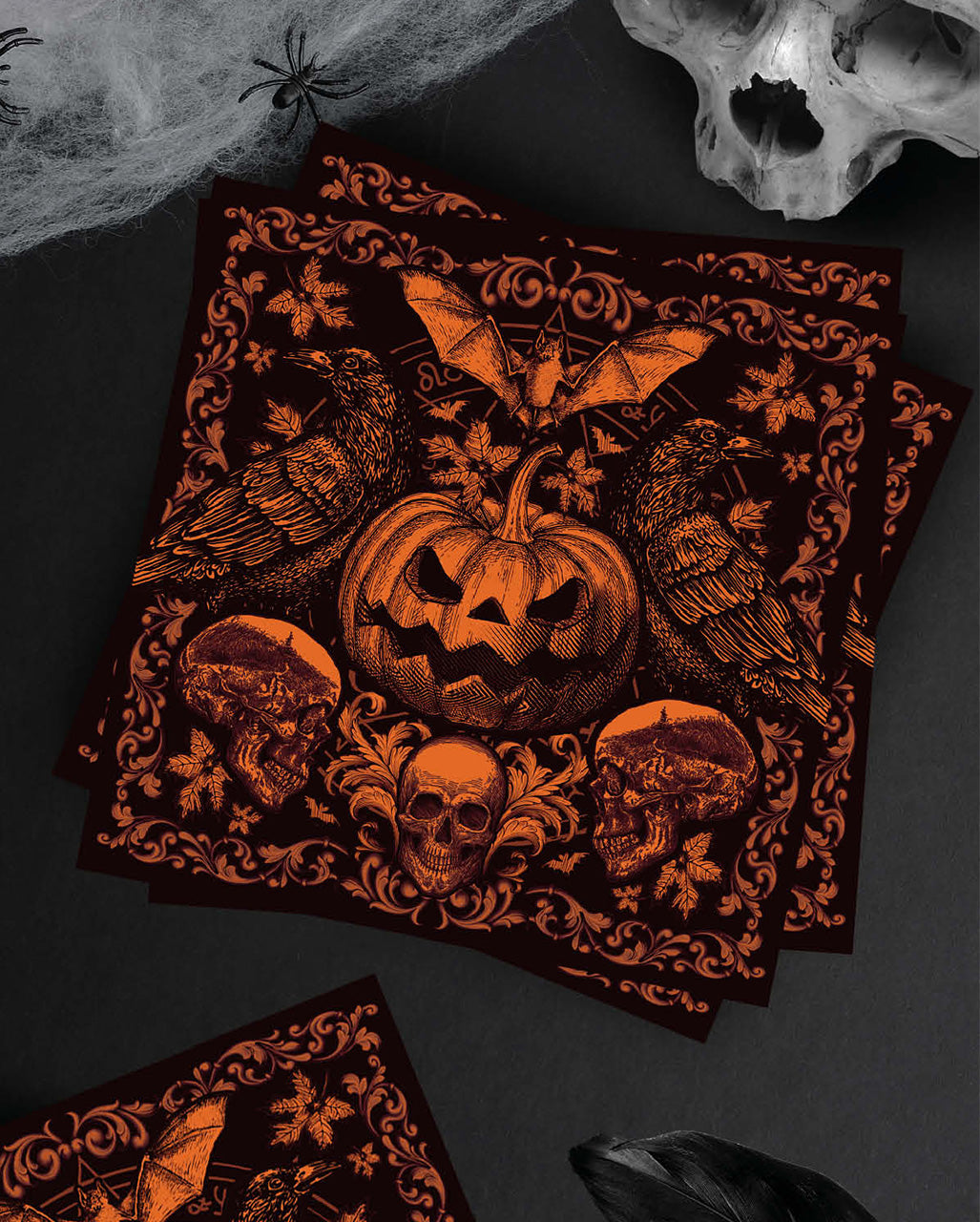 Servilletas De Calabaza Gótica 20 Uds.