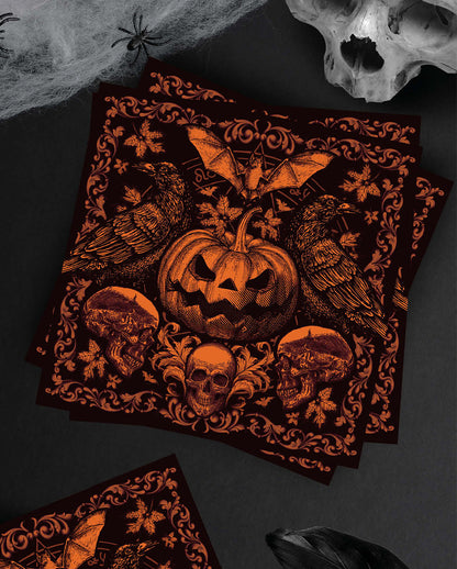 Servilletas De Calabaza Gótica 20 Uds.