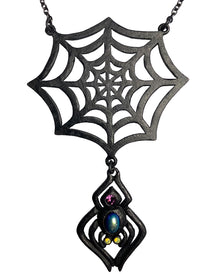 Gothic Kette Spinne mit Netz