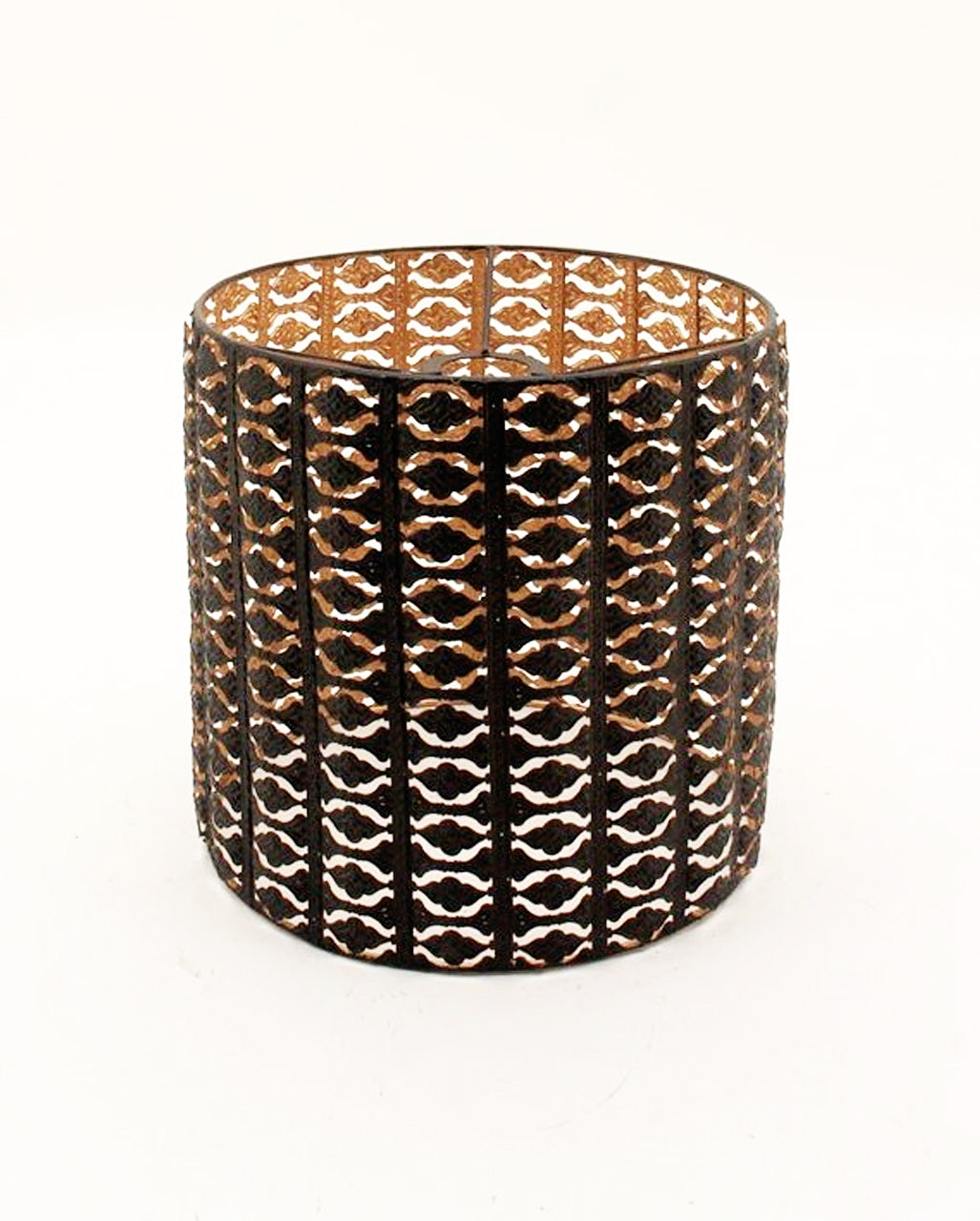 Paralume Gotico In Metallo Nero Oro 26 Cm