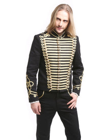 Gothic Parade Jacke Schwarz Gold