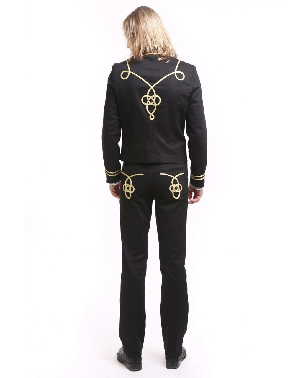 Gothic Parade Jacke Schwarz Gold